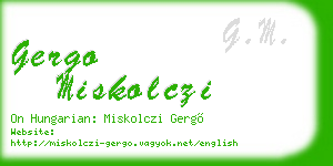 gergo miskolczi business card