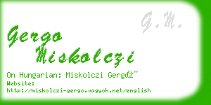 gergo miskolczi business card